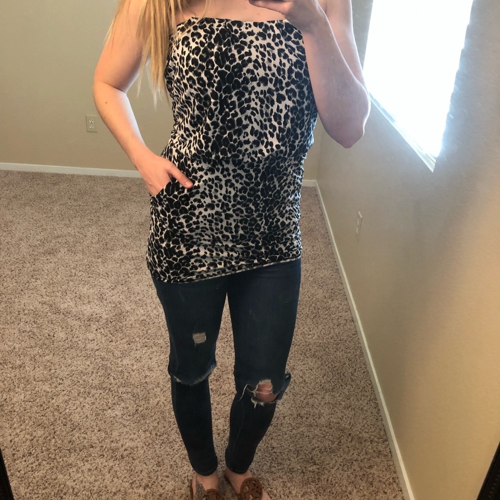 Leopard Print Tube Top